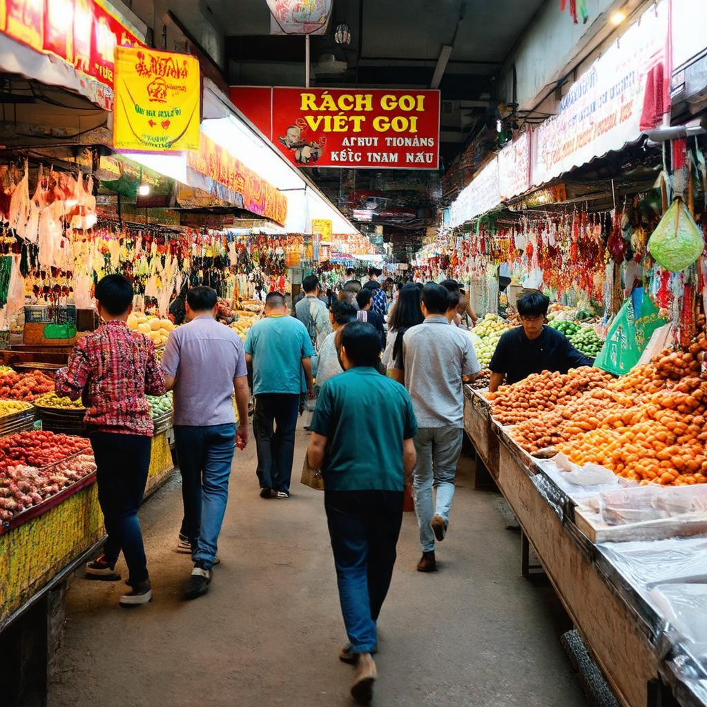 Không gian nhộn nhịp và thân thiện của Chợ Rạch Gòi tại Châu Thành A Hậu Giang